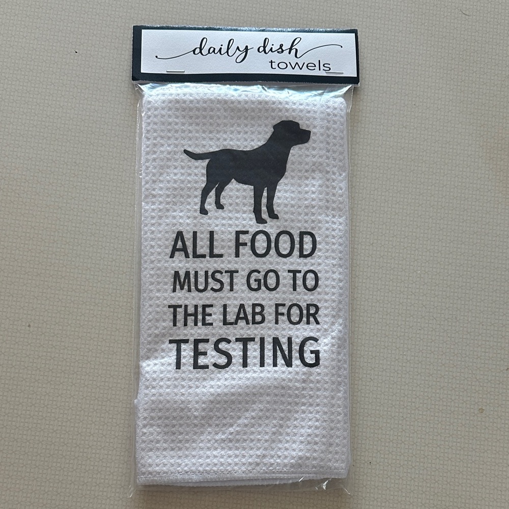 Dog Print White Towel